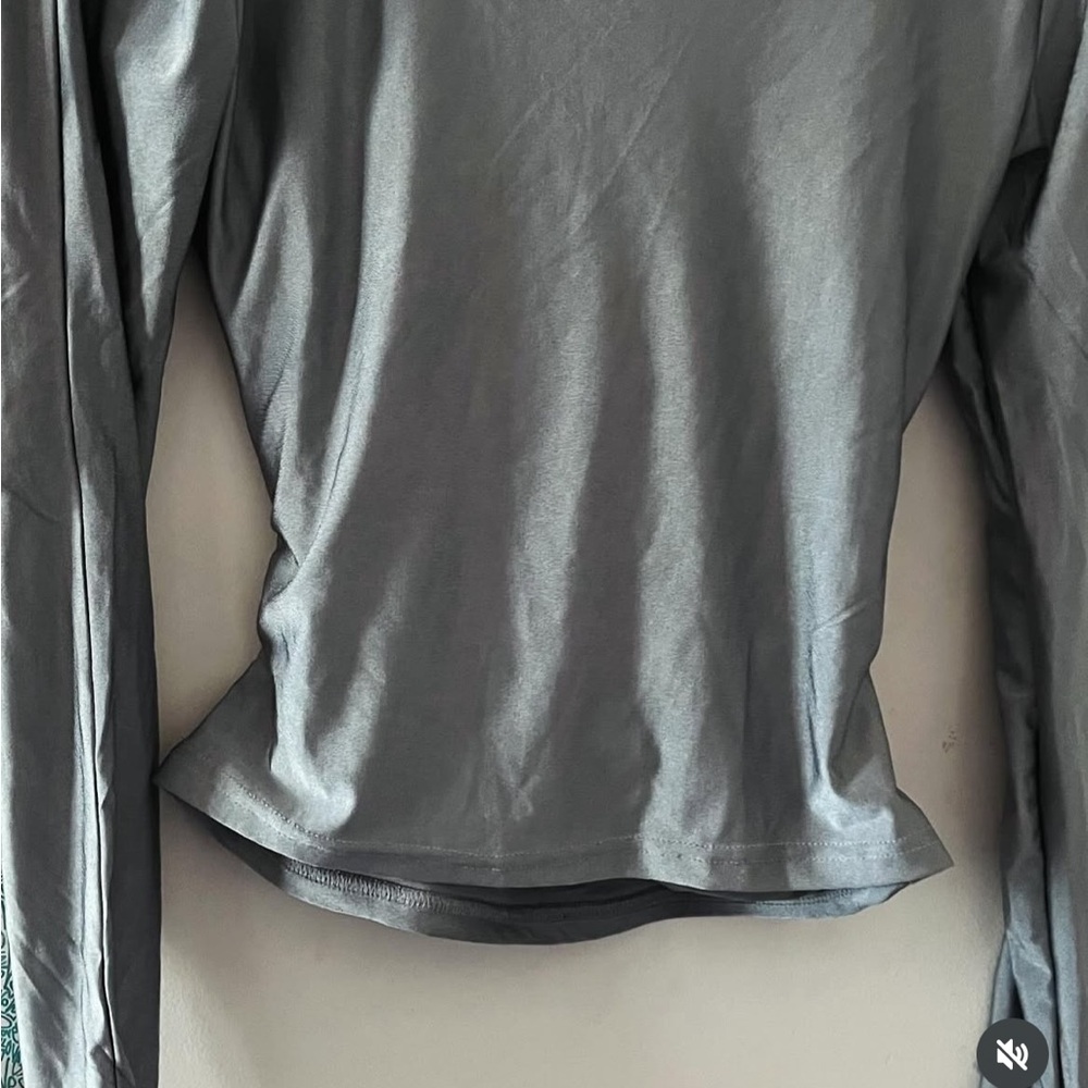 Gray Long Sleeve Top